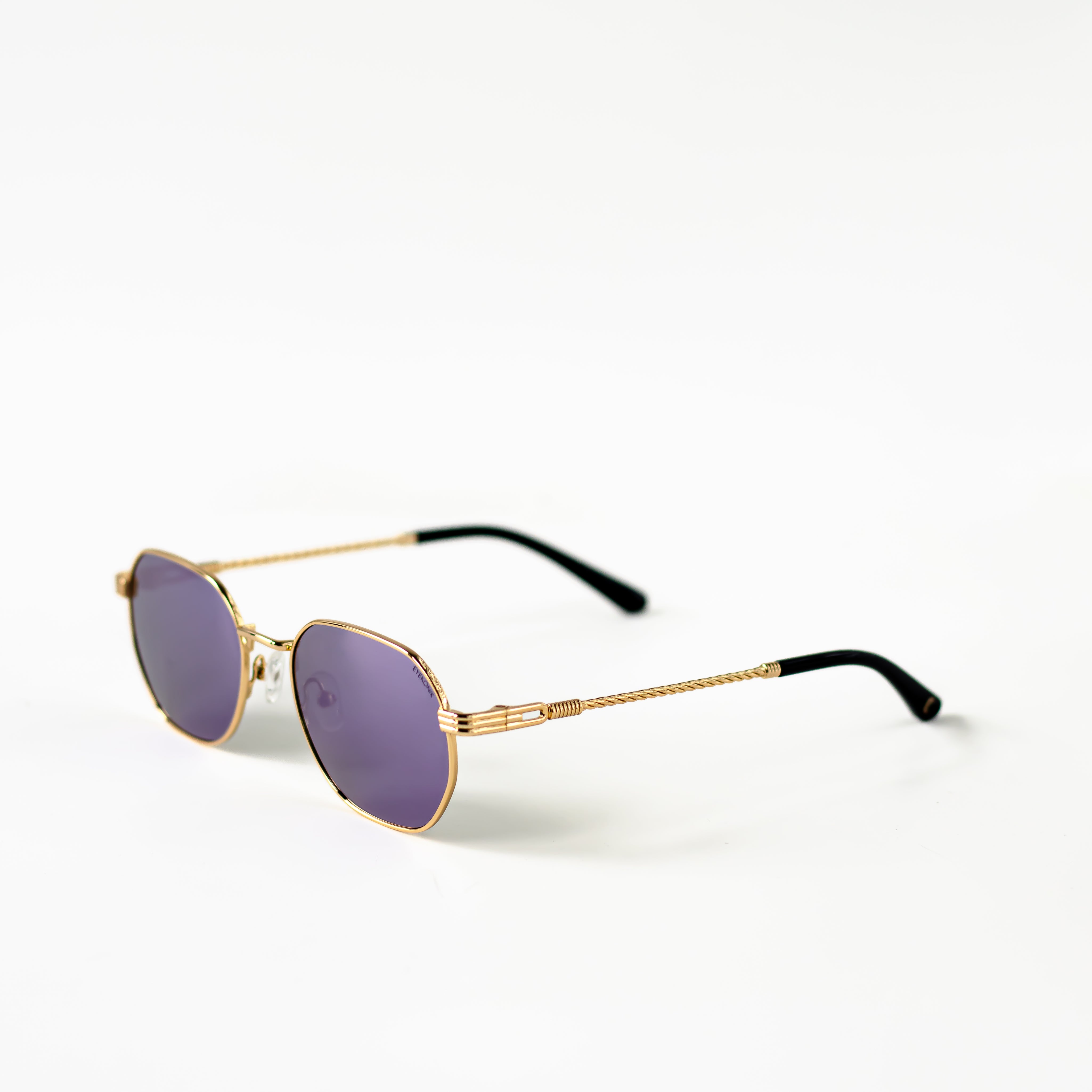 Saul | Gold / Purple Mirrored Lense