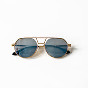 Enzo | Gold / Blue Mirrored Lense